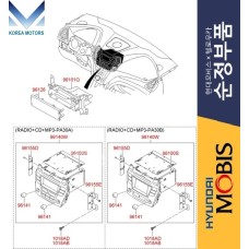 MOBIS MODULE AUDIO SET FOR HYUNDAI SANTA FE 2012-15